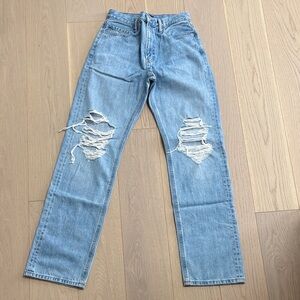 Uniqlo Women’s Straight Jeans in Light Blue